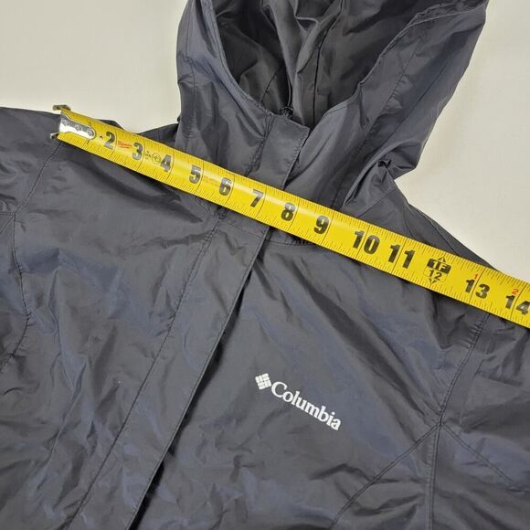 Columbia Omni-tech Hooded Rain Jacket Black Full Zip Women's Sz XS Outdoor - Picture 6 of 15